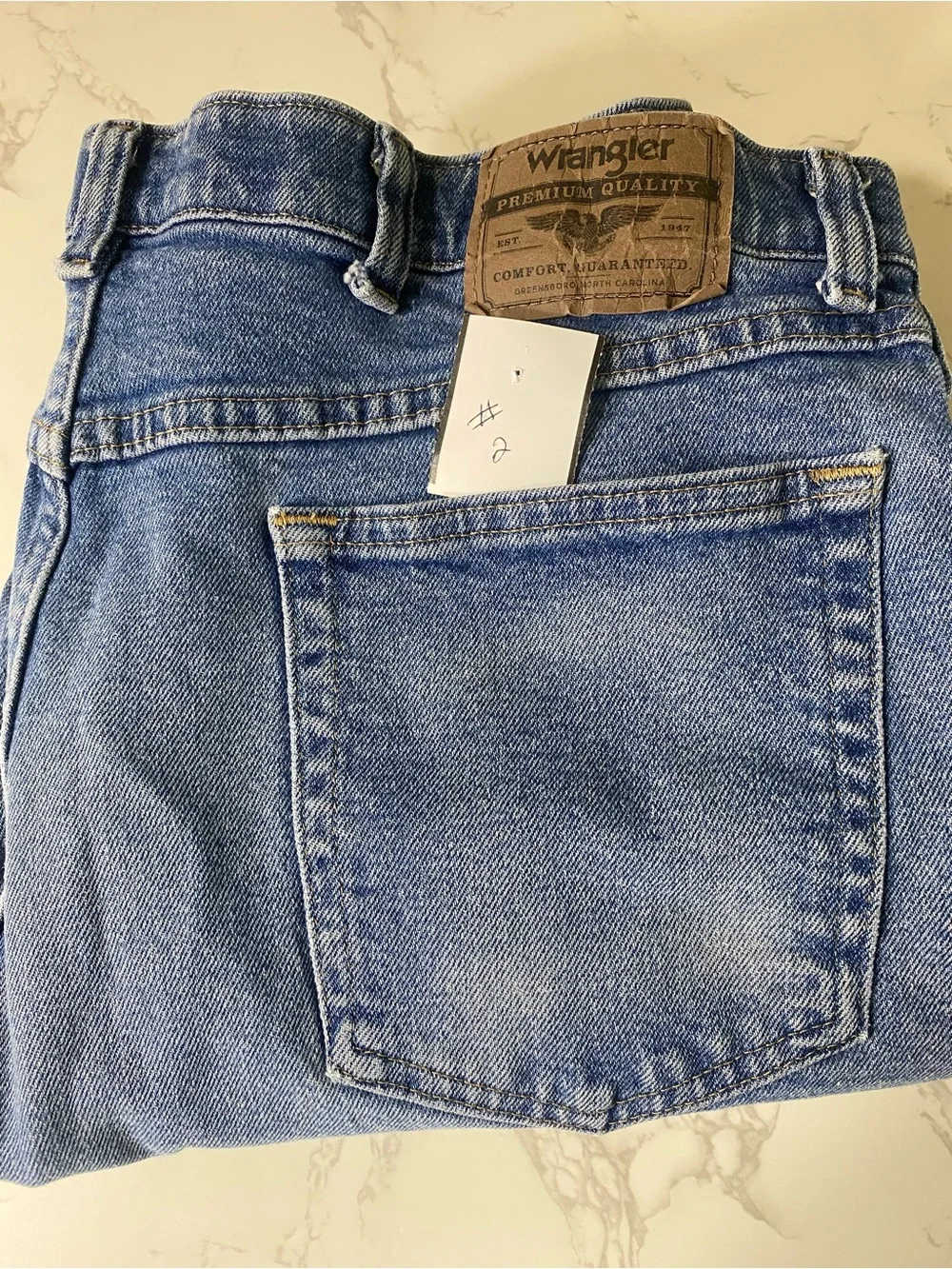 Wrangler Men's Straight Jeans in Blue Denim 36x29 Comfort Flex Waist